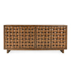 Aparador de madera de pino reciclada de 4 puertas