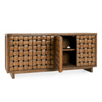 Aparador de madera de pino reciclada de 4 puertas