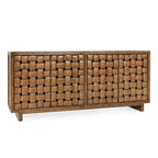 Aparador de madera de pino reciclada de 4 puertas