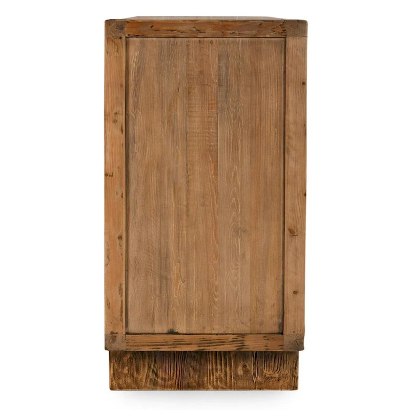 Aparador de madera de pino reciclada de 4 puertas