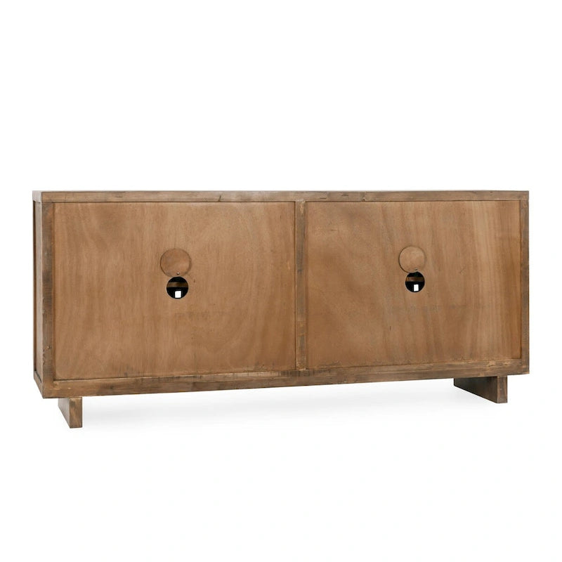 Aparador de madera de pino reciclada de 4 puertas