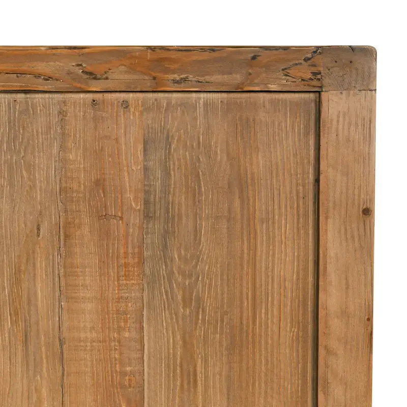 Aparador de madera de pino reciclada de 4 puertas