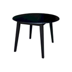 Mesa de comedor redonda de madera maciza de 42 pulgadas con alas abatibles