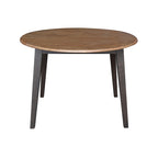 Mesa de comedor redonda de madera maciza de 42 pulgadas con alas abatibles