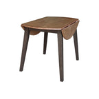Mesa de comedor redonda de madera maciza de 42 pulgadas con alas abatibles