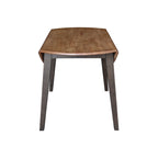 Mesa de comedor redonda de madera maciza de 42 pulgadas con alas abatibles
