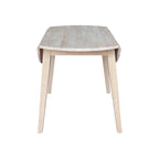 Mesa de comedor redonda de madera maciza de 42 pulgadas con alas abatibles
