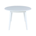 Mesa de comedor redonda de madera maciza de 42 pulgadas con alas abatibles