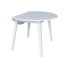 Mesa de comedor redonda de madera maciza de 42 pulgadas con alas abatibles