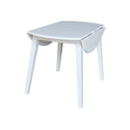 Mesa de comedor redonda de madera maciza de 42 pulgadas con alas abatibles