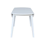 Mesa de comedor redonda de madera maciza de 42 pulgadas con alas abatibles