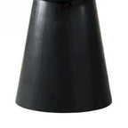 Mesa de comedor redonda de 59 pulgadas con base de pedestal, madera de caucho, negra