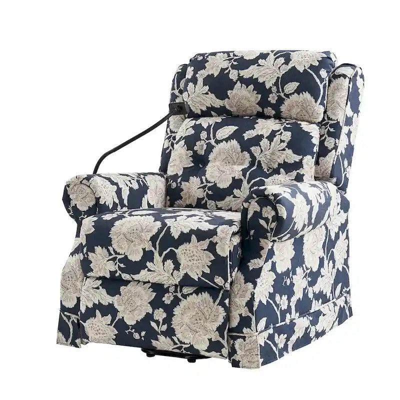 Sillón reclinable eléctrico tradicional con ayuda de elevación, masaje, calor y reposacabezas ajustable