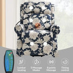 Sillón reclinable eléctrico tradicional con ayuda de elevación, masaje, calor y reposacabezas ajustable