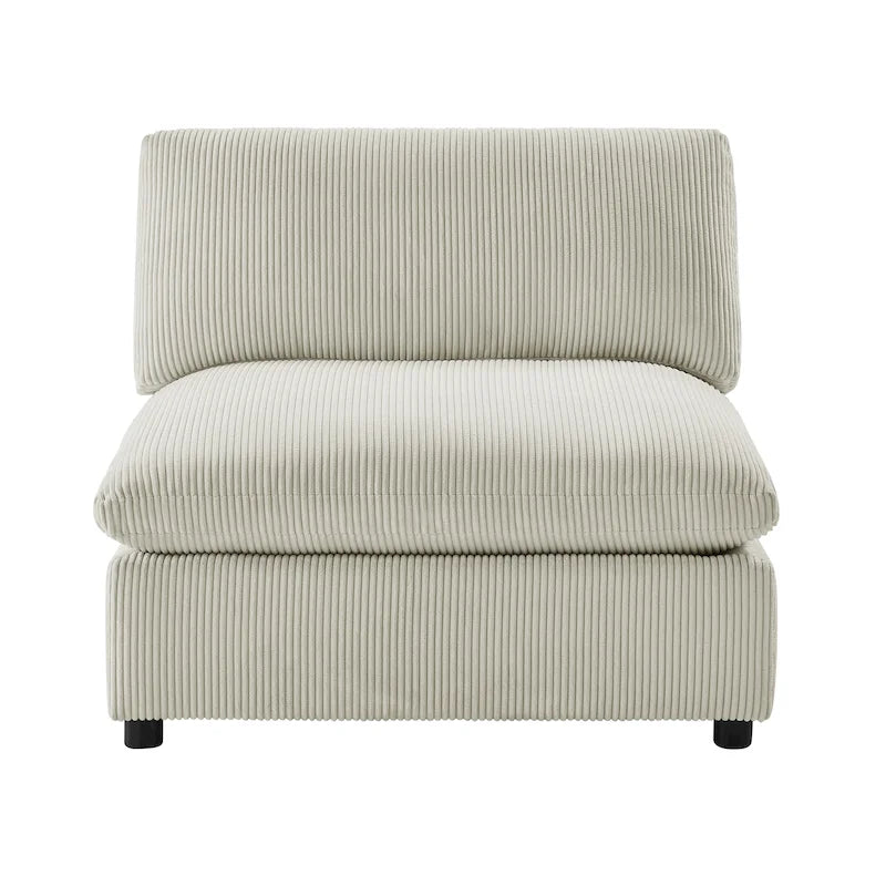 Sillón decorativo sin brazos con fundas de cojín extraíbles