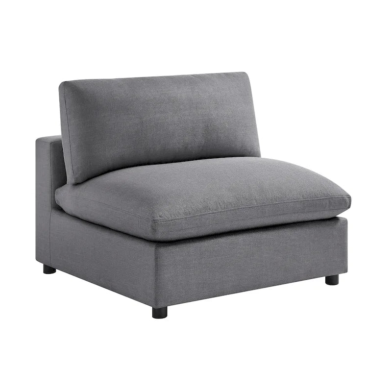 Sillón decorativo sin brazos con fundas de cojín extraíbles