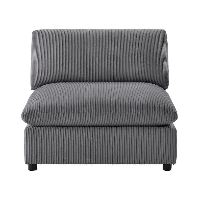 Sillón decorativo sin brazos con fundas de cojín extraíbles