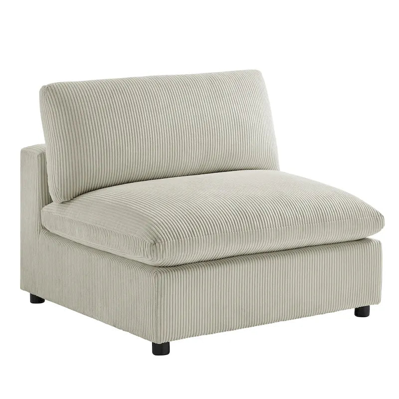 Sillón decorativo sin brazos con fundas de cojín extraíbles