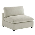 Sillón decorativo sin brazos con fundas de cojín extraíbles