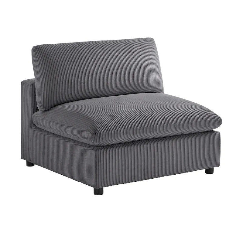 Sillón decorativo sin brazos con fundas de cojín extraíbles