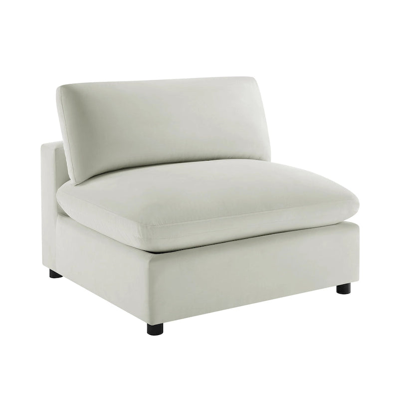 Sillón decorativo sin brazos con fundas de cojín extraíbles