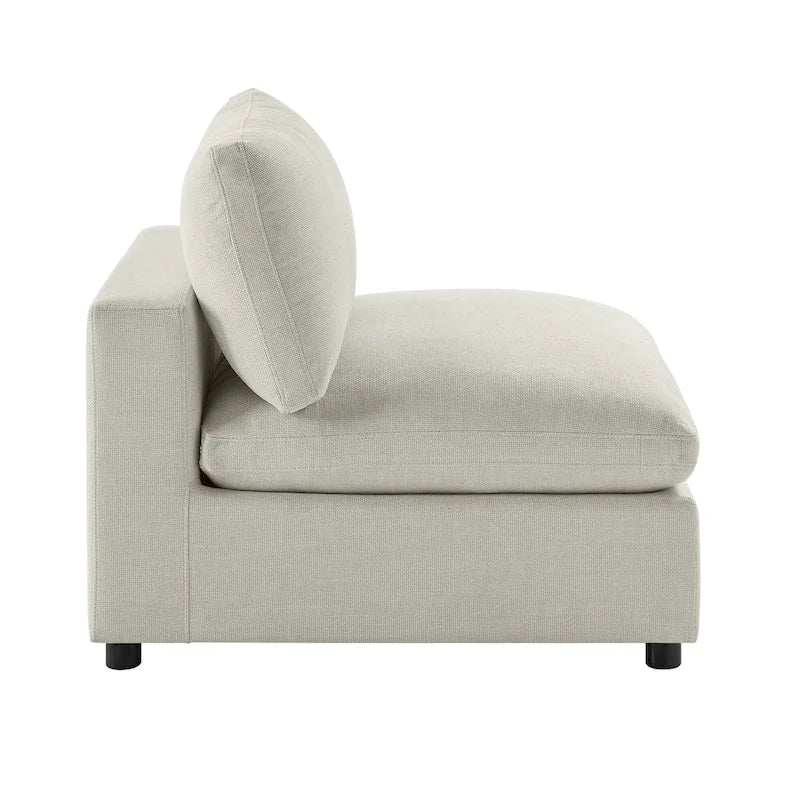 Sillón decorativo sin brazos con fundas de cojín extraíbles