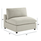 Sillón decorativo sin brazos con fundas de cojín extraíbles