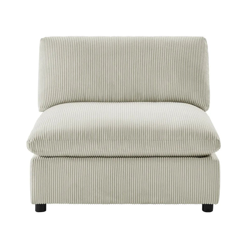 Sillón decorativo sin brazos con fundas de cojín extraíbles