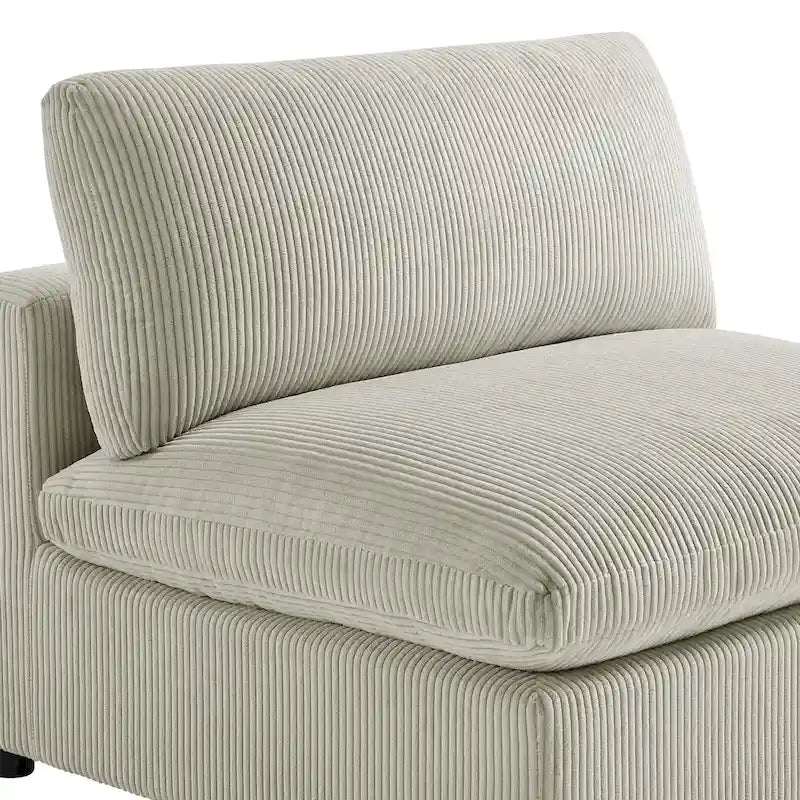 Sillón decorativo sin brazos con fundas de cojín extraíbles