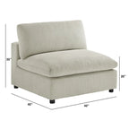 Sillón decorativo sin brazos con fundas de cojín extraíbles
