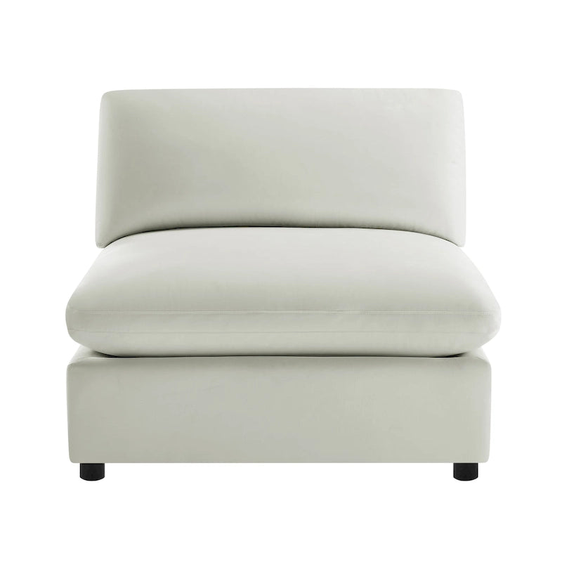 Sillón decorativo sin brazos con fundas de cojín extraíbles