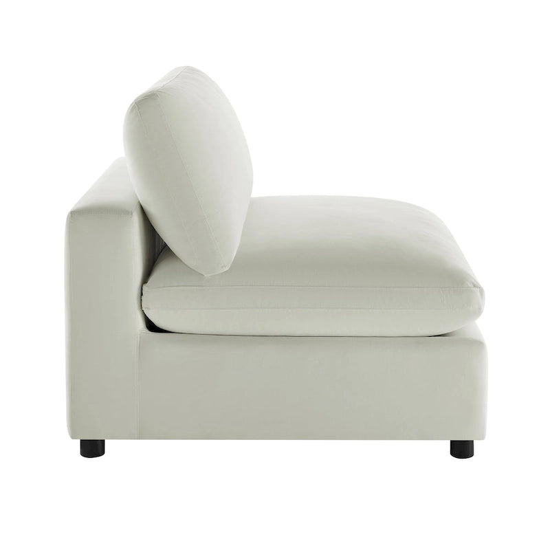 Sillón decorativo sin brazos con fundas de cojín extraíbles