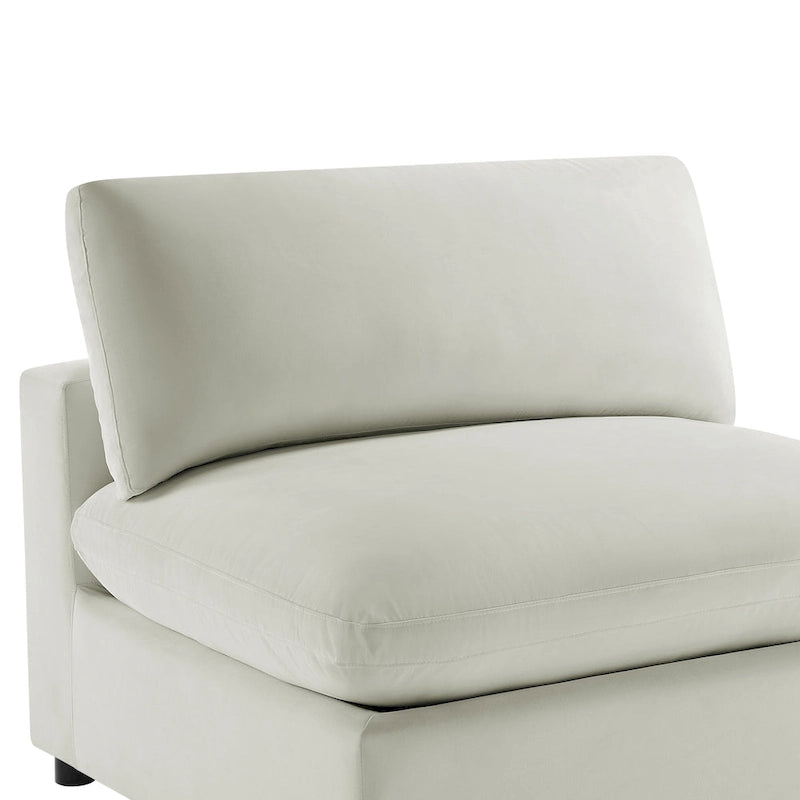 Sillón decorativo sin brazos con fundas de cojín extraíbles