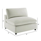 Sillón decorativo sin brazos con fundas de cojín extraíbles