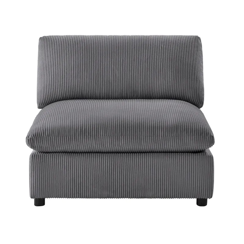 Sillón decorativo sin brazos con fundas de cojín extraíbles