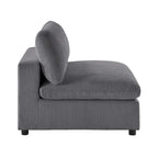 Sillón decorativo sin brazos con fundas de cojín extraíbles