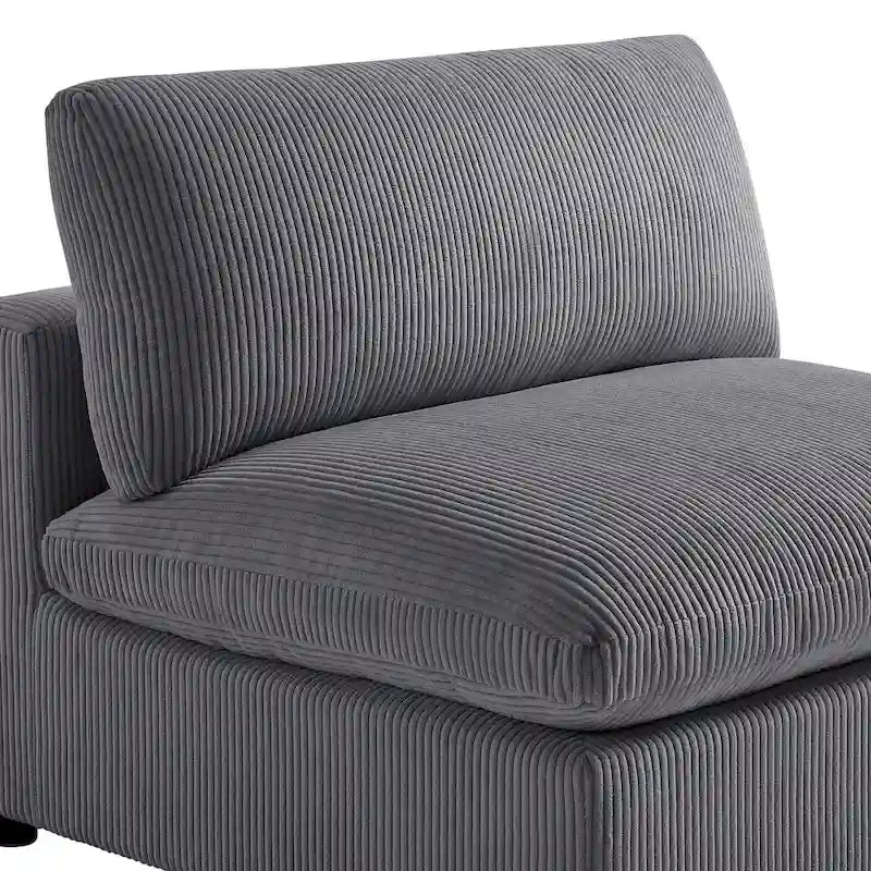Sillón decorativo sin brazos con fundas de cojín extraíbles