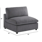 Sillón decorativo sin brazos con fundas de cojín extraíbles