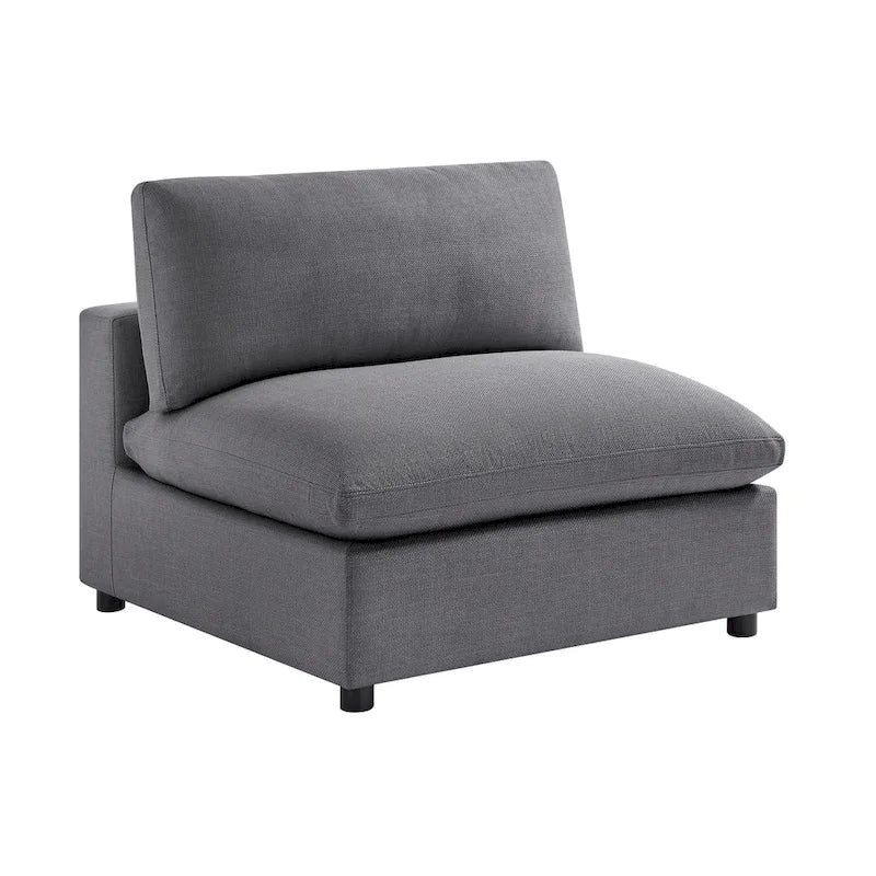 Sillón decorativo sin brazos con fundas de cojín extraíbles