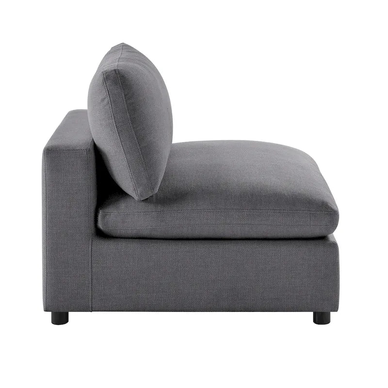 Sillón decorativo sin brazos con fundas de cojín extraíbles