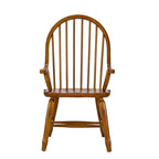 Sillón rústico de roble con respaldo de arco