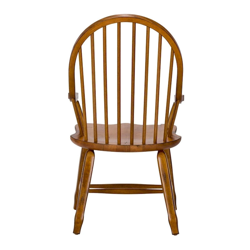 Sillón rústico de roble con respaldo de arco