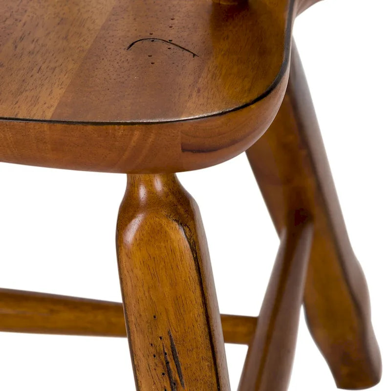 Sillón rústico de roble con respaldo de arco