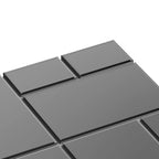 Mesa de centro geométrica con espejo y secciones extraíbles
