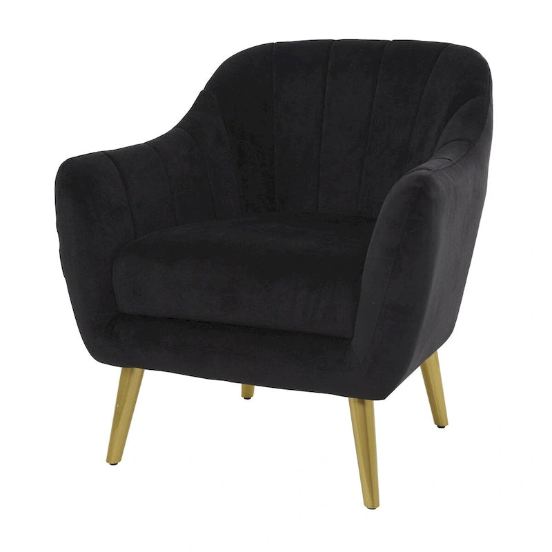 Sillón decorativo de poliéster para sala de estar - Negro, azul o amarillo