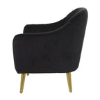 Sillón decorativo de poliéster para sala de estar - Negro, azul o amarillo