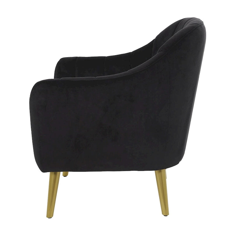 Sillón decorativo de poliéster para sala de estar - Negro, azul o amarillo
