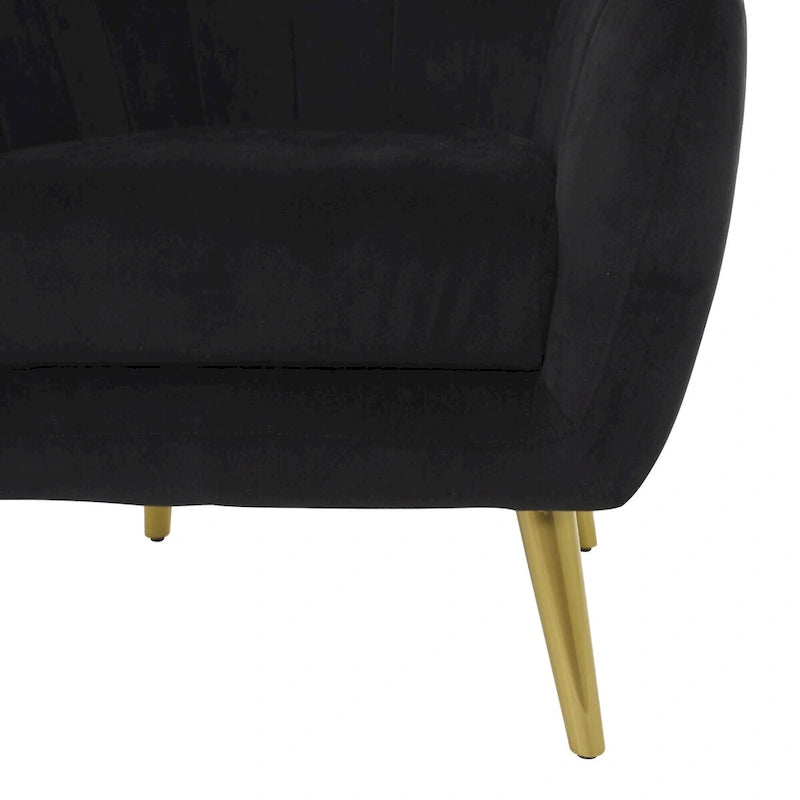 Sillón decorativo de poliéster para sala de estar - Negro, azul o amarillo