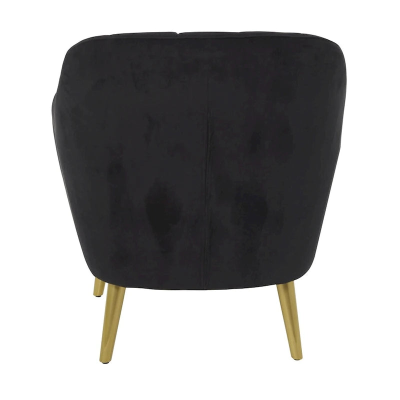 Sillón decorativo de poliéster para sala de estar - Negro, azul o amarillo