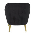 Sillón decorativo de poliéster para sala de estar - Negro, azul o amarillo